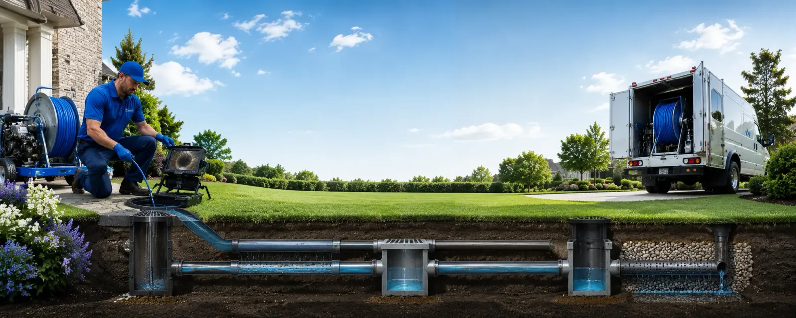Outdoor drain cleaning information for Crescent Mills, CA